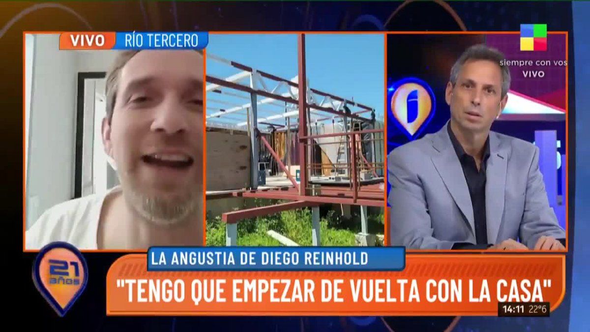 Un rayo incendió la casa de Diego Reinhold