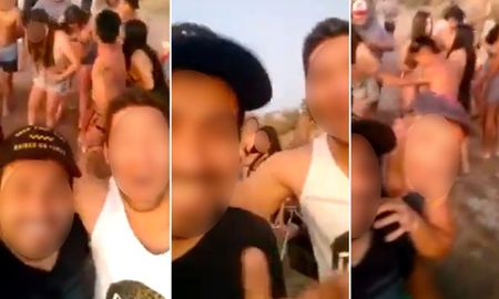 Capturas del video de la fiesta clandestina en el Río Mendoza Capturas del video de la fiesta clandestina en el Río Mendoza