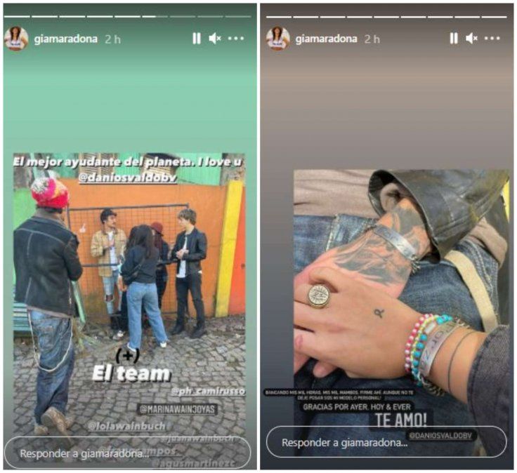 Los posteos de Gianinna Maradona dedicados a Daniel Osvaldo.