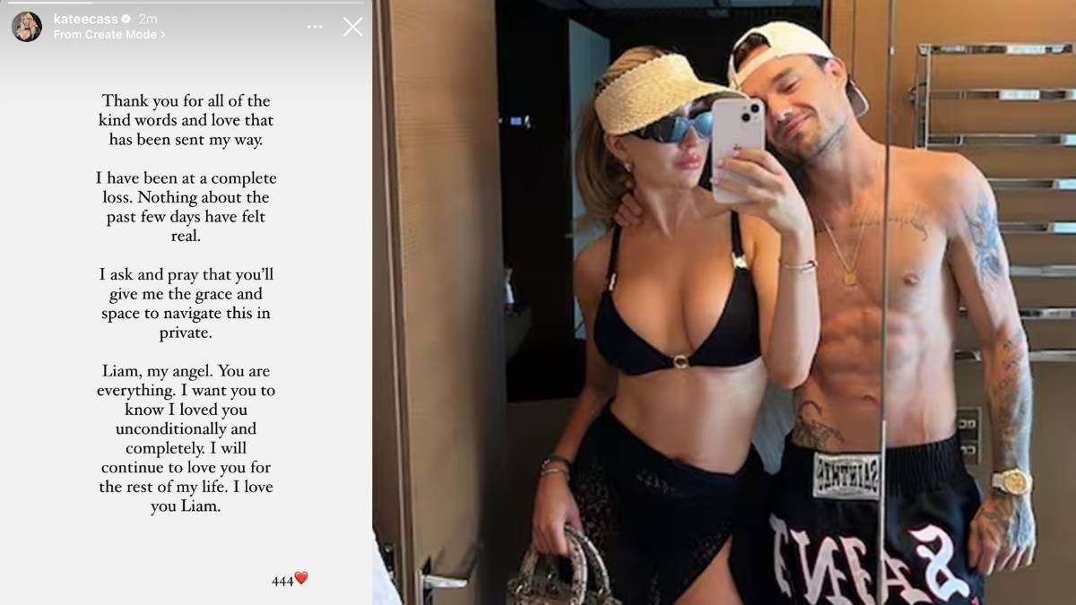 El mensaje de Kate Cassidy, la novia de Liam Payne. El mensaje de Kate Cassidy, la novia de Liam Payne.