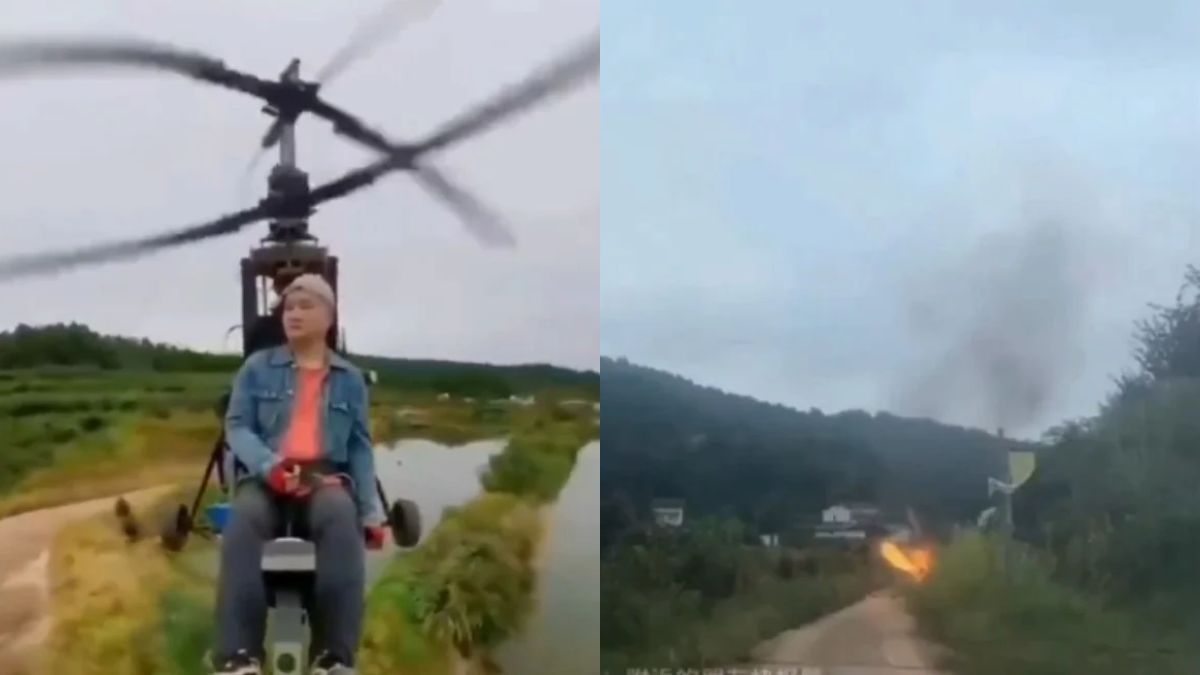 La transmisión en vivo mostró en directo el instante en que el helicóptero perdió el control.
