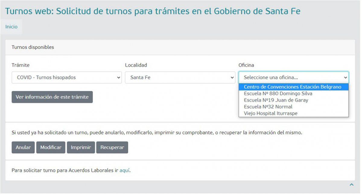 Se puede sacar turno online para hisoparse en cinco centros de testeo de covid-19 de la ciudad de Santa Fe. 