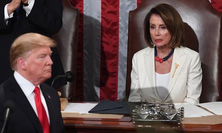Donald Trump y la demócrata Nancy Pelosi. Donald Trump y la demócrata Nancy Pelosi.