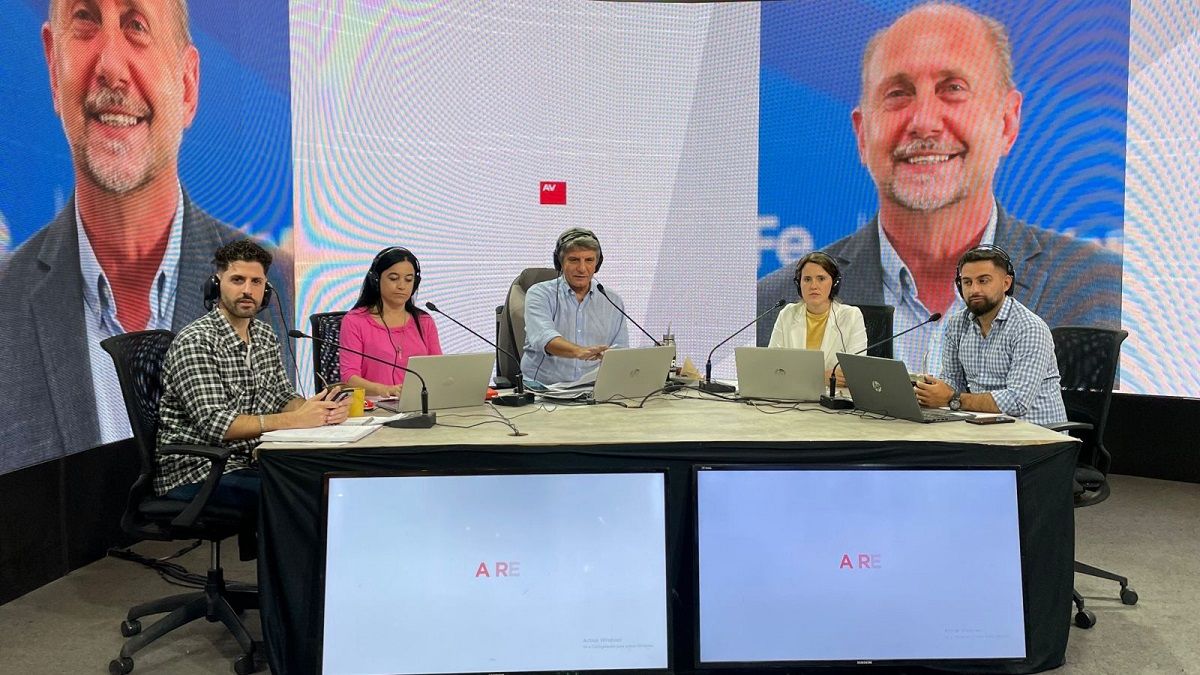 Omar Perotti y el ministro de Economía