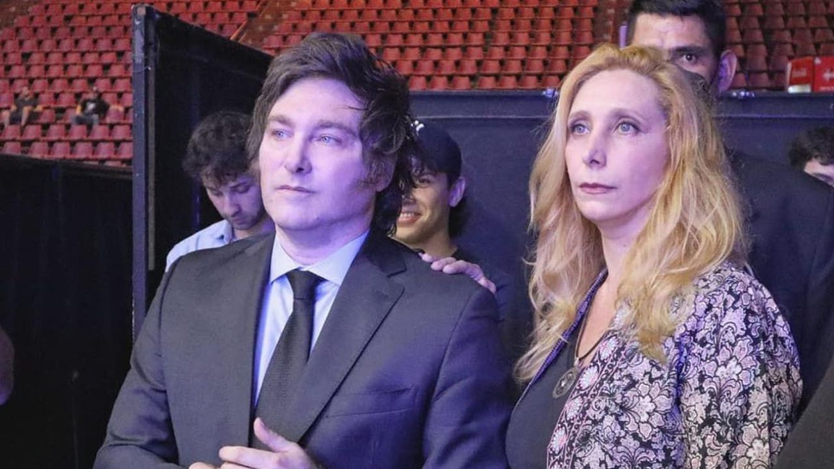 Javier Milei junto a su hermana.
