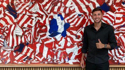 El ex Unión Mariano Gómez fue presentado en Atlético de Madrid