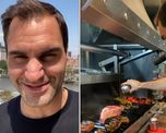 federer fue a comer un asado y compartio videos en redes