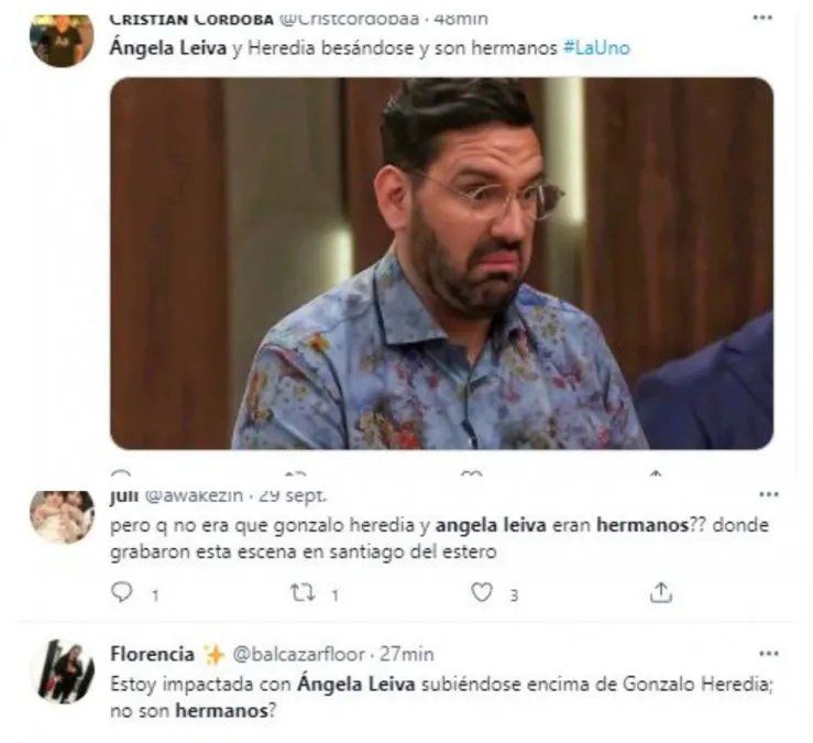 Ángela Leiva y Gonzalo Heredia causaron revuelo en las redes.