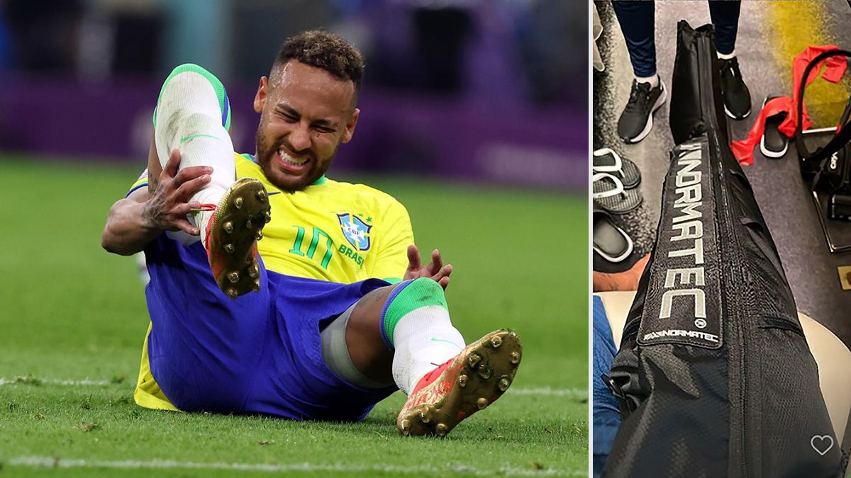 Neymar utiliza una bota de alta tecnología para curarse rápido en el Mundial de Qatar 2022.