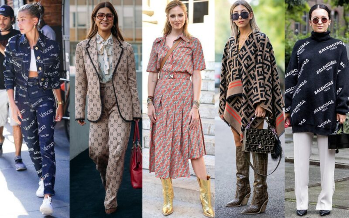 Casas de moda como Gucci, Louis Vuitton y Versace han apostado al uso de sus logos en las ropa Casas de moda como Gucci, Louis Vuitton y Versace han apostado al uso de sus logos en las ropa