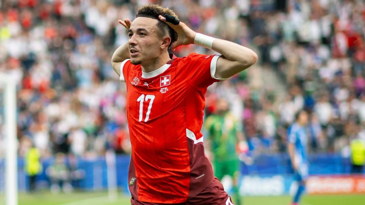 Ruben Vargas festejando su gol Ruben Vargas festejando su gol