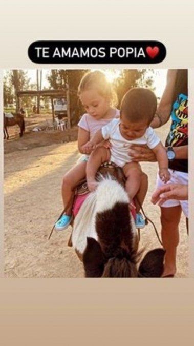 Francesco, hijo de More Rial y Sofía Galfrascoli Núñez, hija de Andrés Galfrascoli.