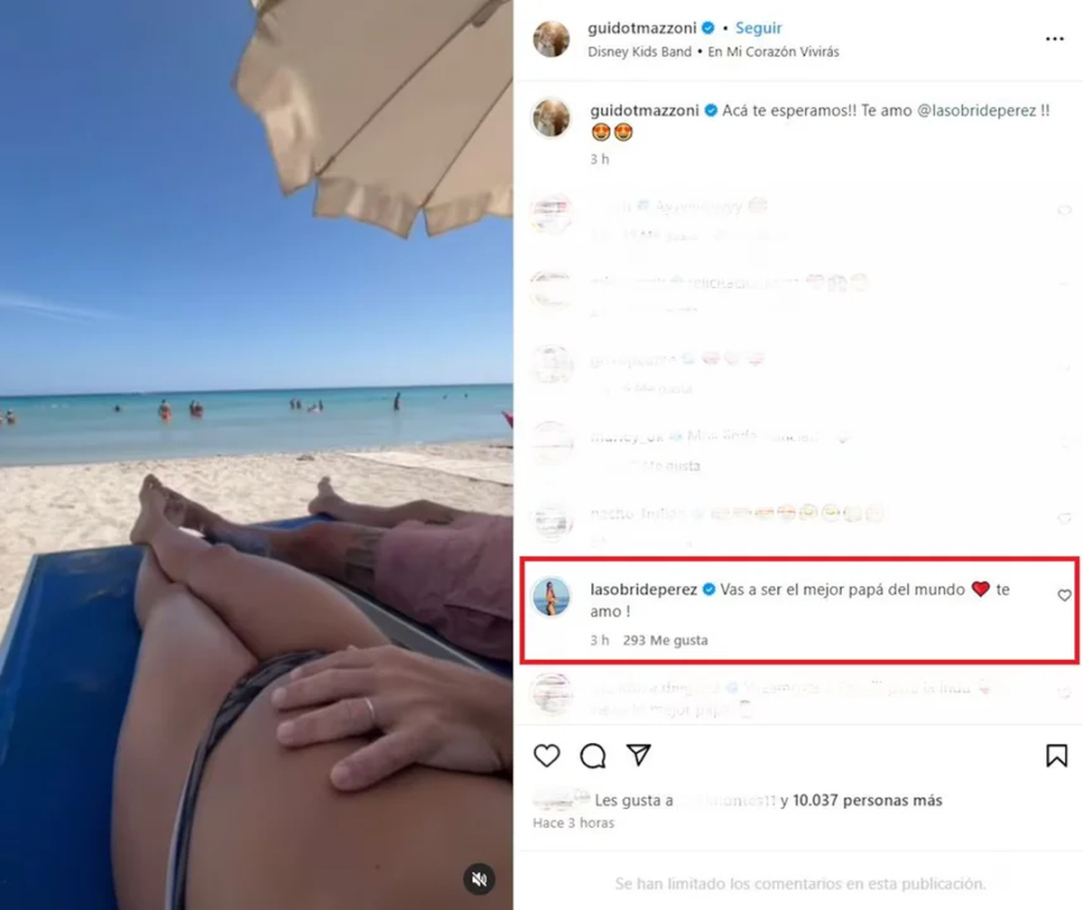 Sol Pérez confirmó que está embarazada junto a su marido Guido Mazzoni. Sol Pérez confirmó que está embarazada junto a su marido Guido Mazzoni.