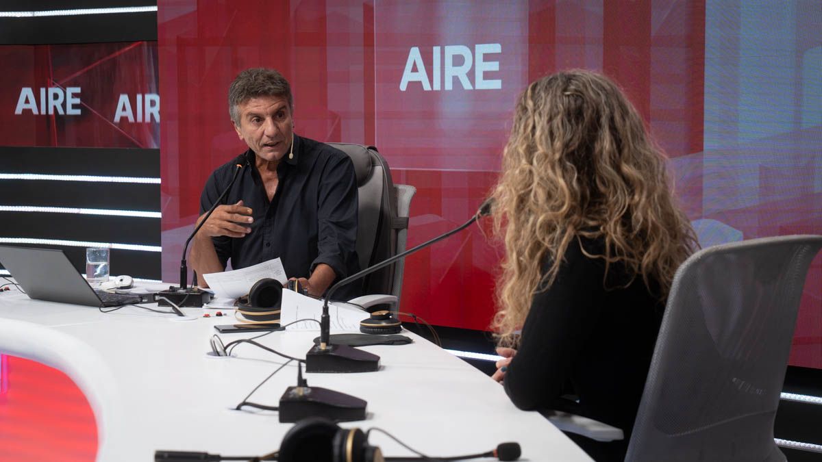 Ana Paula Ocampo junto a Luis Mino en Aire. Ana Paula Ocampo junto a Luis Mino en Aire.