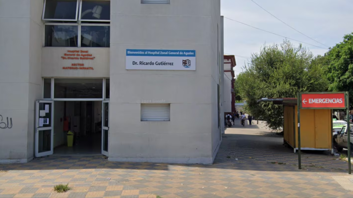 La nena murió en el Hospital Gutiérrez de La Plata. (Foto Google Street View) La nena murió en el Hospital Gutiérrez de La Plata. (Foto Google Street View)