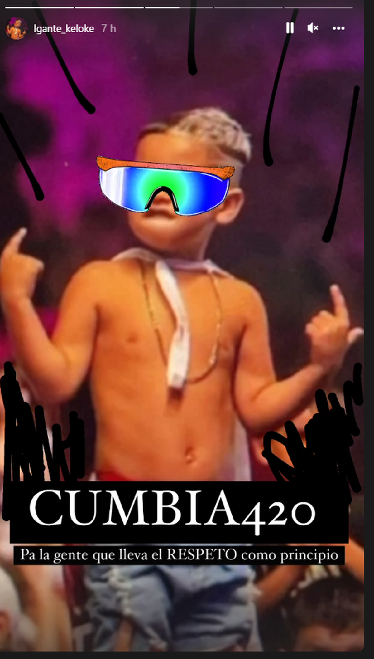 La foto de un peque&ntilde;o fan caracterizado como &eacute;l.