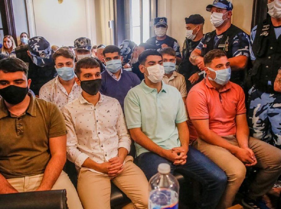 Los rugbiers acusados de matar a Fernando Báez Sosa.