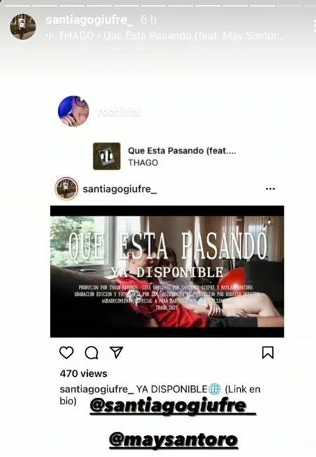 El divertido ida y vuelta entre Rocío Rial y el cantante Thago.