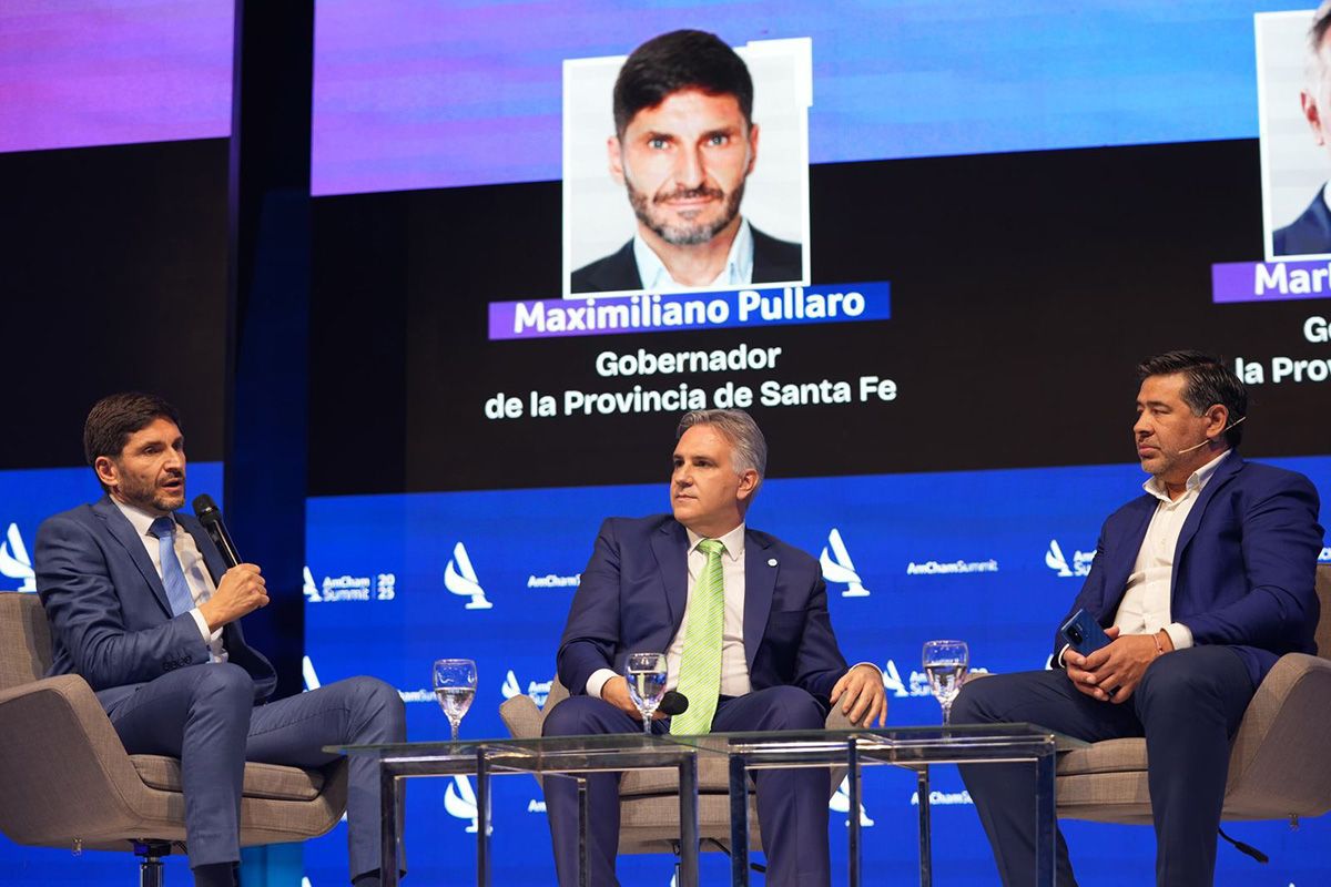 Los gobernadores de Santa Fe y Córdoba disertaron en el evento del AmCham Summit 2025.