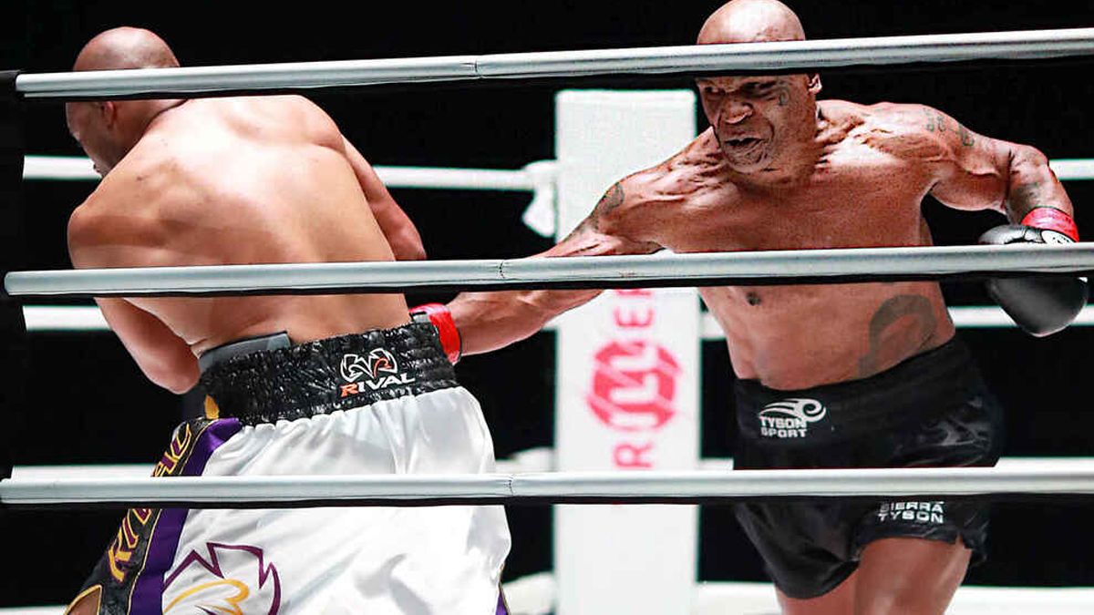 Mike Tyson volvió al boxeo a los 54 años