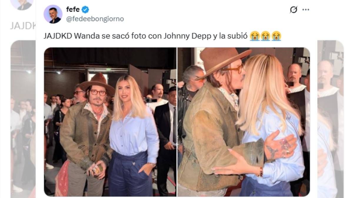 &nbsp;Wanda Nara junto a Johnny Depp.