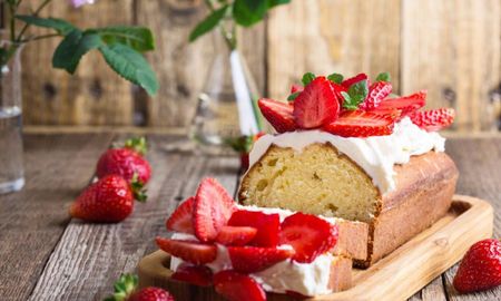 Budín de frutillas, ideal para la tarde. Budín de frutillas, ideal para la tarde.