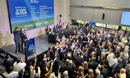con el martillo de la lehmann, fue record el precio del primer lote de soja con el martillo de la lehmann, fue record el precio del primer lote de soja