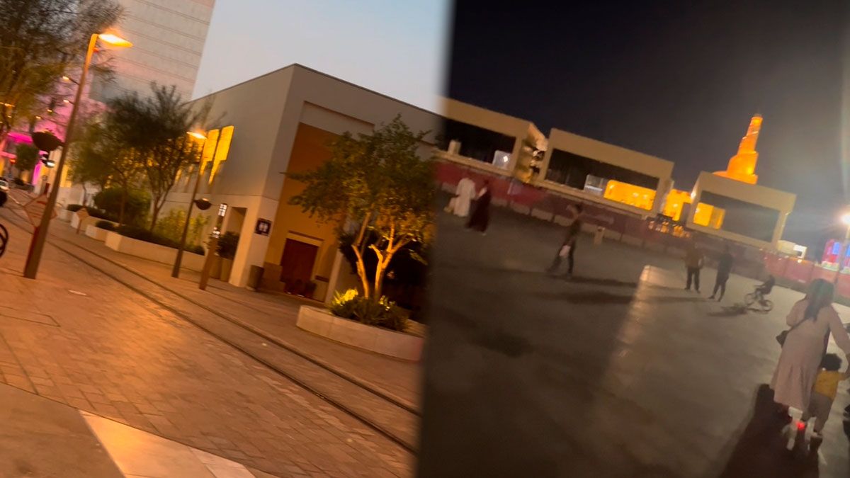 Calles vacías en Doha: postales que contrastan con lo que se vio en el último mes.
