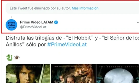 Amazon Prime Video borra el tweet donde lanza una indirecta a HBO tras estreno de La Casa del Dragón Amazon Prime Video borra el tweet donde lanza una indirecta a HBO tras estreno de La Casa del Dragón
