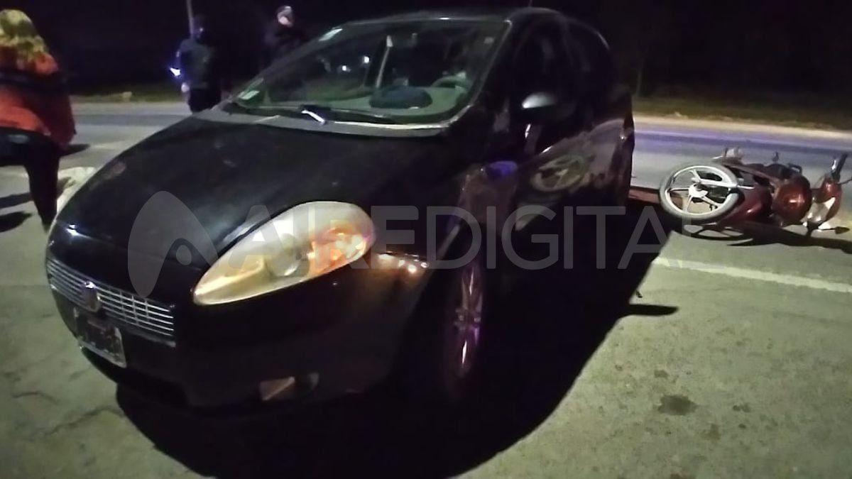 Accidente en Recreo: chocaron un auto y una moto sobre la Ruta N° 11