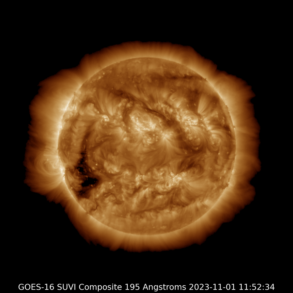 Foto del Sol este 1 de noviembre del 2023. Foto del Sol este 1 de noviembre del 2023.