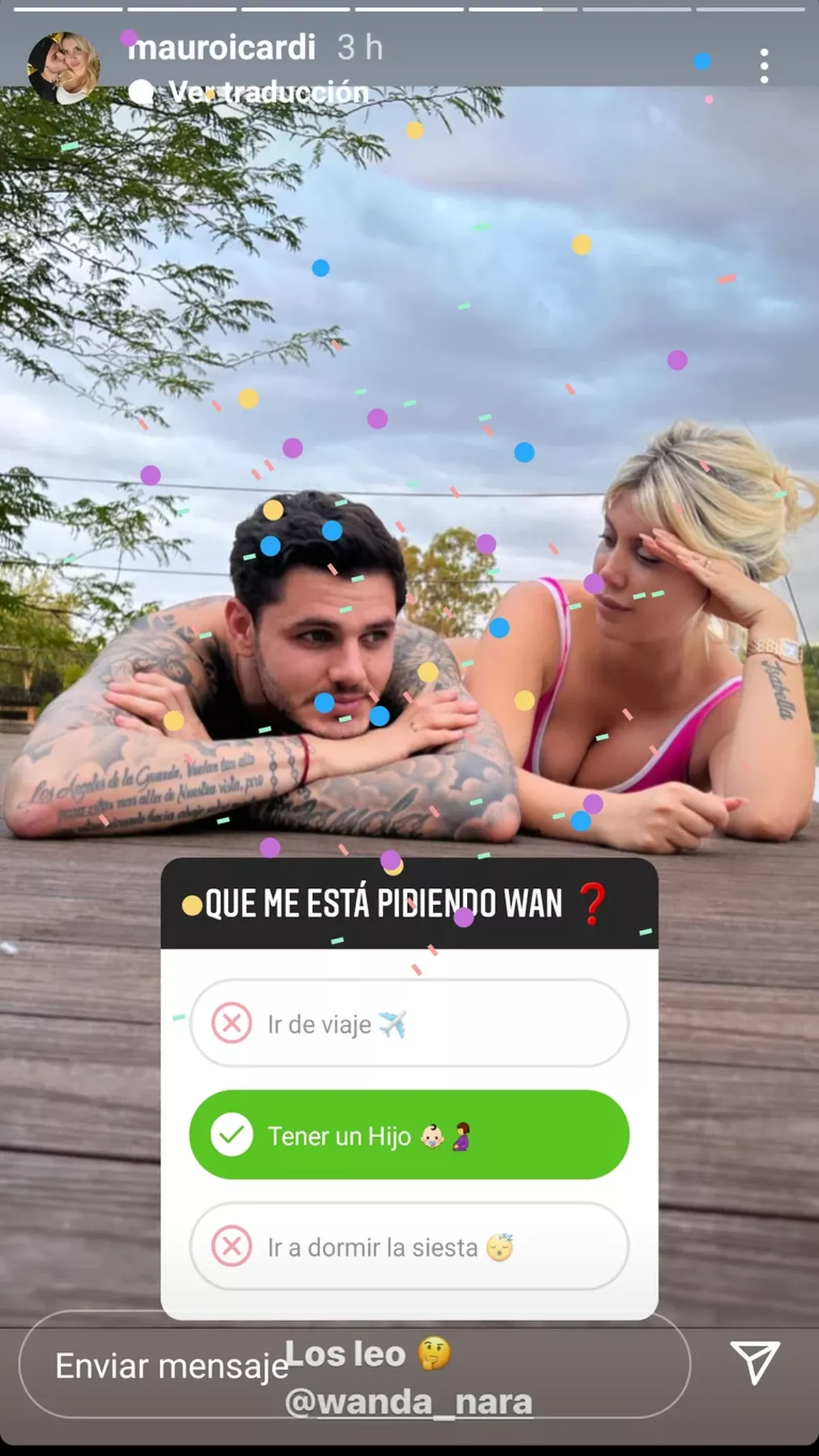 Mauro Icardi asegur&oacute; que Wanda Nara le pidi&oacute; tener otro hijo.