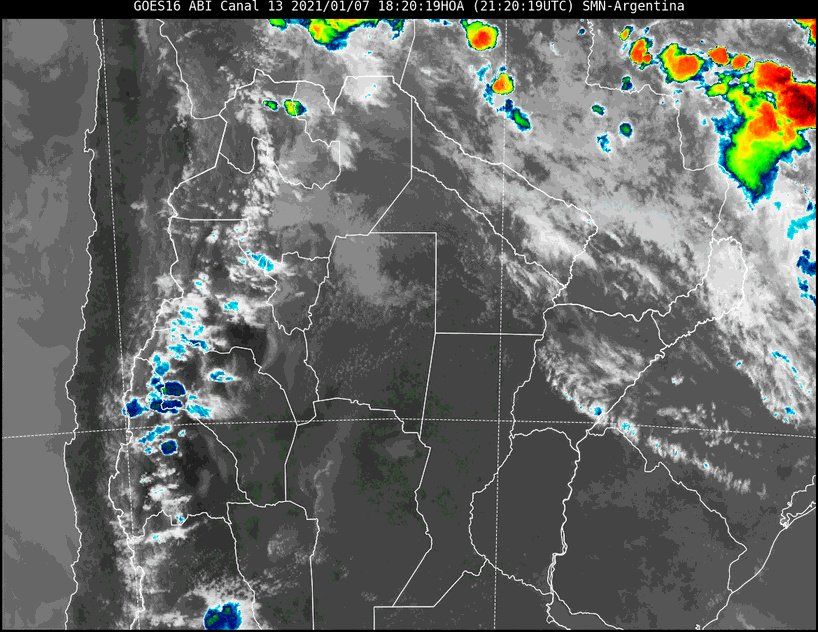 En la imagen satelital se observa cielo despejado en toda la provincia. Estas condiciones estables nos acompañarán la primera mitad de mañana, comenzando a nublarse en horas de la tarde.
