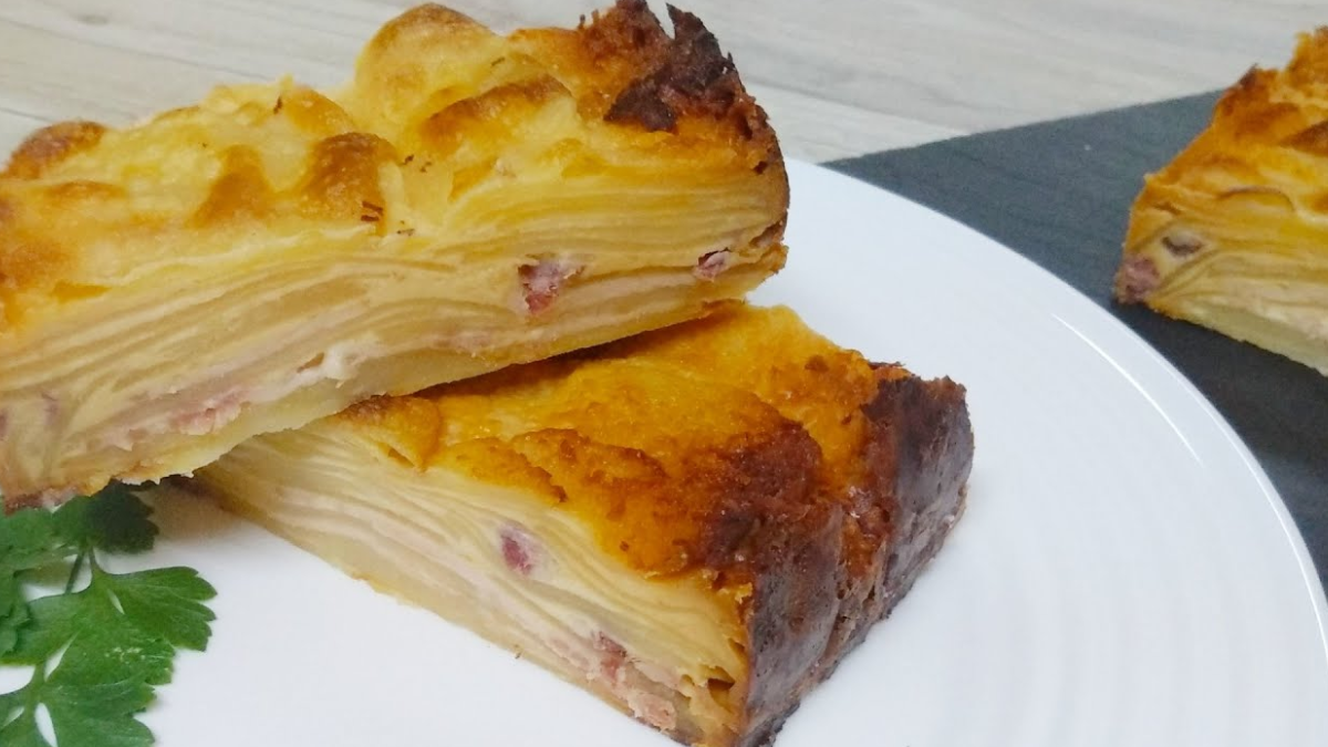 Receta de milhojas de papas.