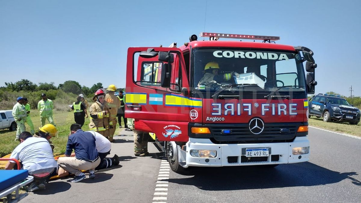 Al lugar acudieron los bomberos de Coronda.