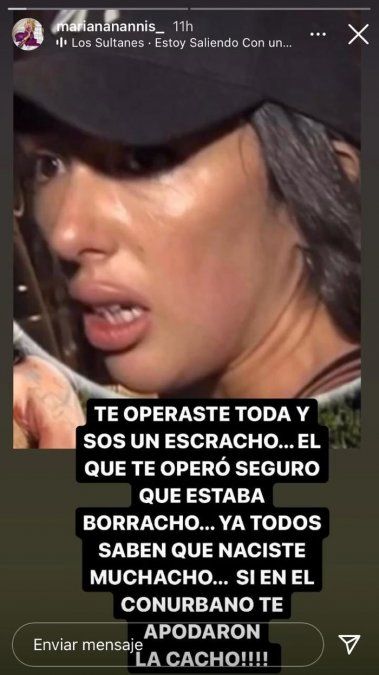 Las historias de Mariana Nannis contra Sofía Bonelli.