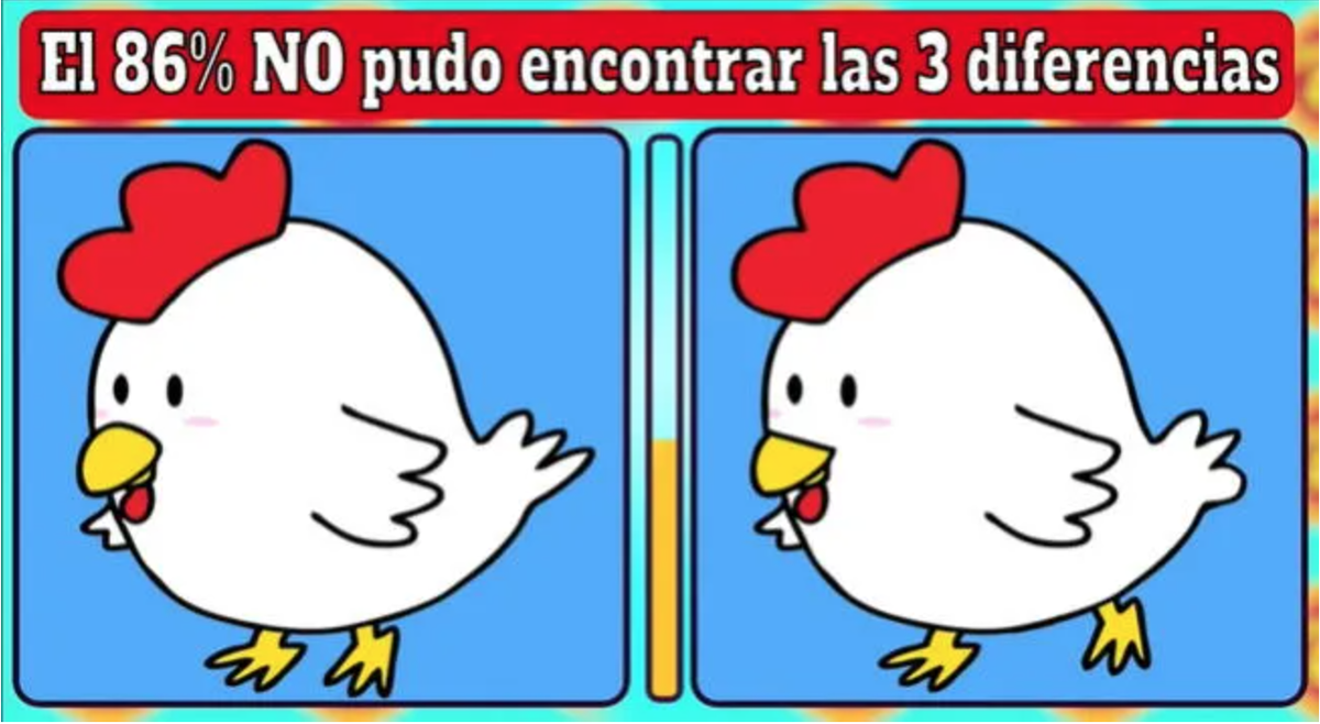 Reto visual: encontrá las diferencias.