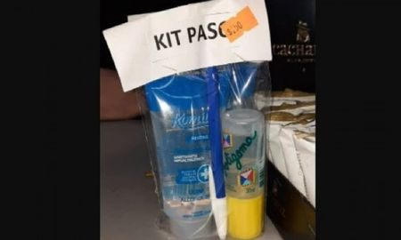 Paso 2021: se puso a vender el kit con alcohol en gel, lapicera y plasticola para ir a votar Paso 2021: se puso a vender el kit con alcohol en gel, lapicera y plasticola para ir a votar