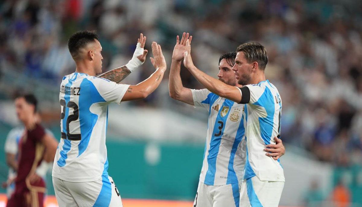 Giovani Lo Celso anotó el gol del triunfo de Argentina a los 31 minutos del primer tiempo.