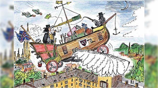 El ambicioso plan de hace 400 años para viajar a la Luna en una carroza voladora