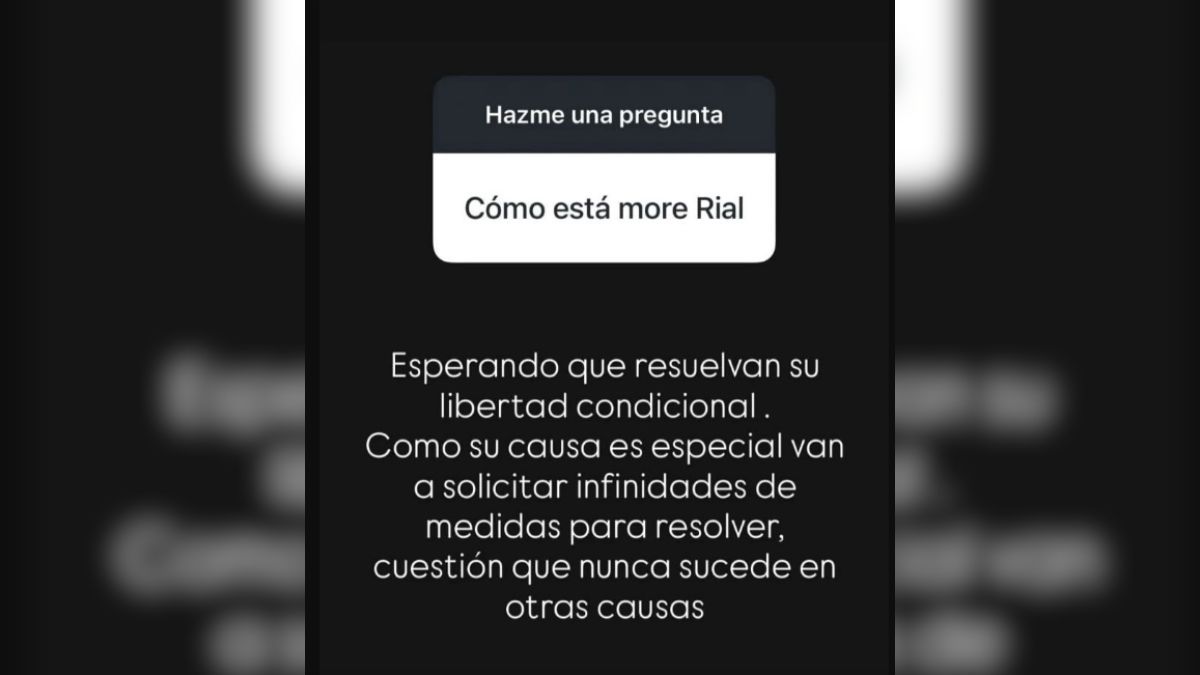 A través de una historia de Instagram, el abogado de Morena Rial aseguró que la Justicia actúa lento con el caso. A través de una historia de Instagram, el abogado de Morena Rial aseguró que la Justicia actúa lento con el caso.