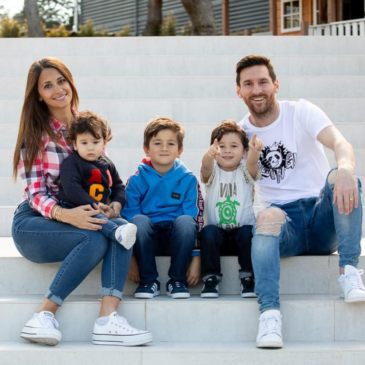 Hijos de Lionel Messi y Antonela Roccuzzo.