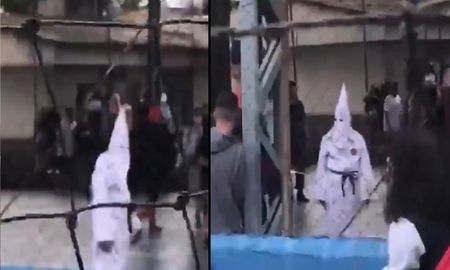 Un maestro llegó vestido del Ku Klux Klan a una fiesta escolar