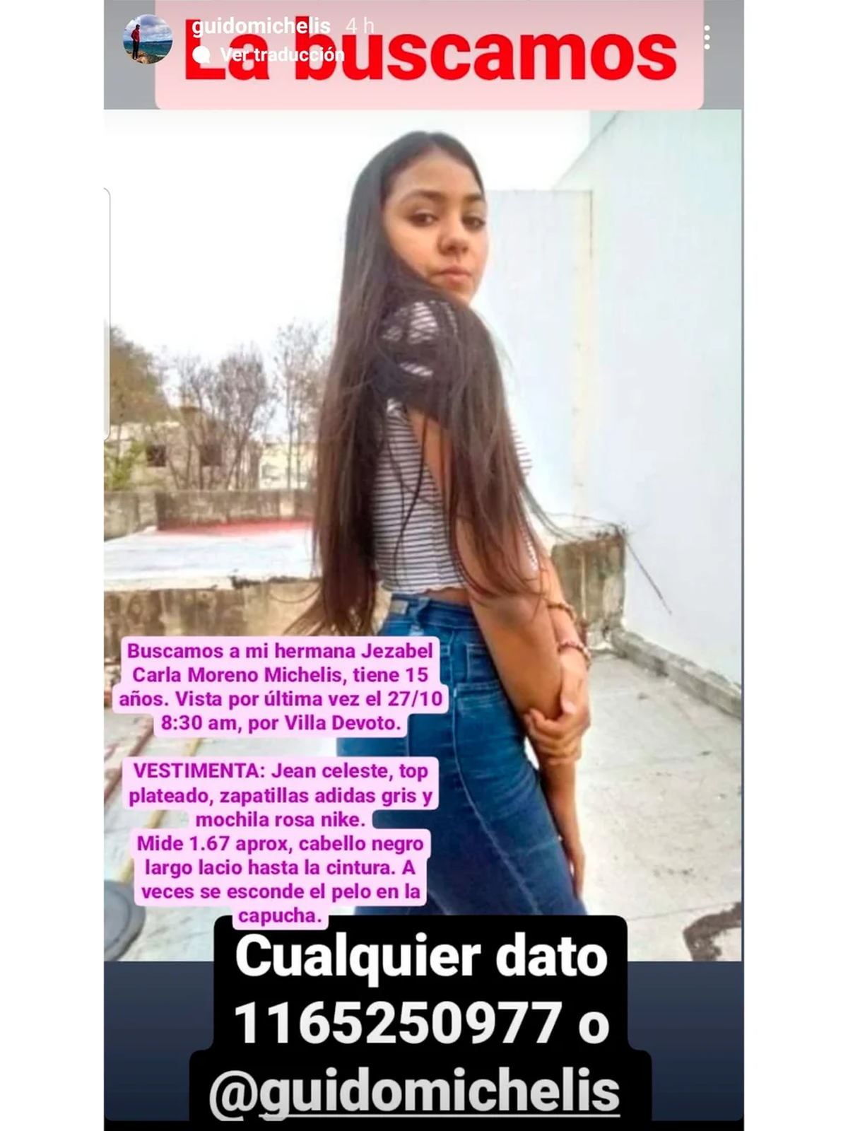 La familia pide colaboración a la familia para reconstruir con cámaras de seguridad el recorrido de la joven