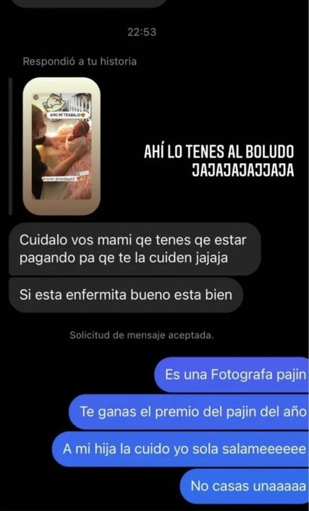 La novia de L-Gante estalló de furia con un seguidor.