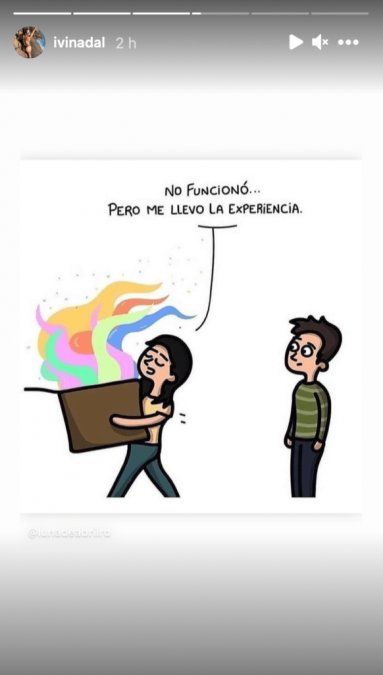 La historia de Instagram de Ivana Nadal que despertó los rumores de separación. 