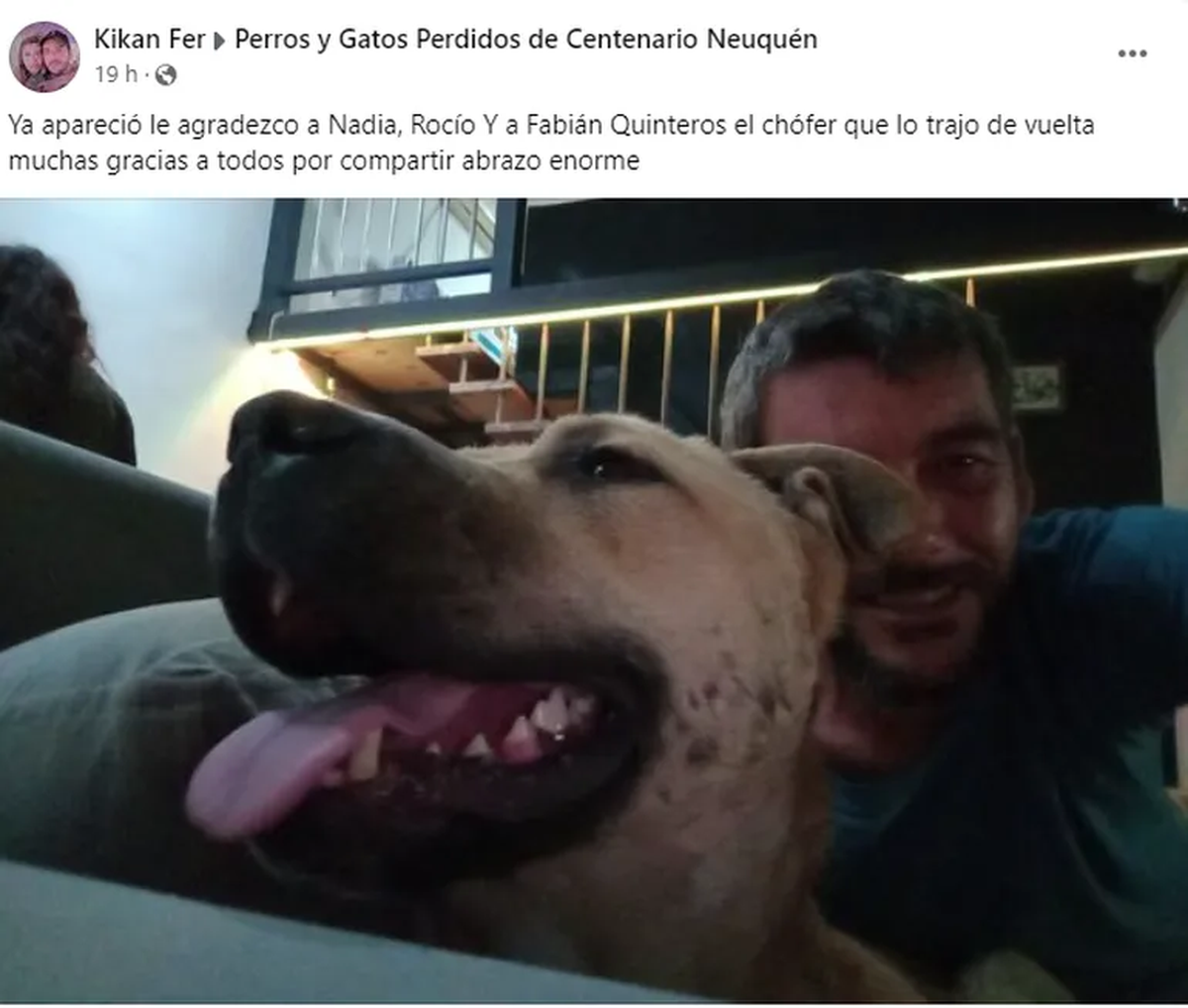 En la medianoche del martes, Cristian y su familia pudieron reencontrarse con Roco. En la medianoche del martes, Cristian y su familia pudieron reencontrarse con Roco.