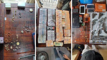 El robo de una bicicleta terminó con tres personas detenidas y el secuestro de drogas, joyas y armas