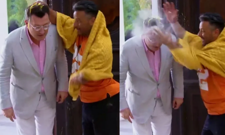 Chanchi Estévez será sancionado por tirarle un huevazo a Gabriel Oliveri en El Hotel de los Famosos. Chanchi Estévez será sancionado por tirarle un huevazo a Gabriel Oliveri en El Hotel de los Famosos.