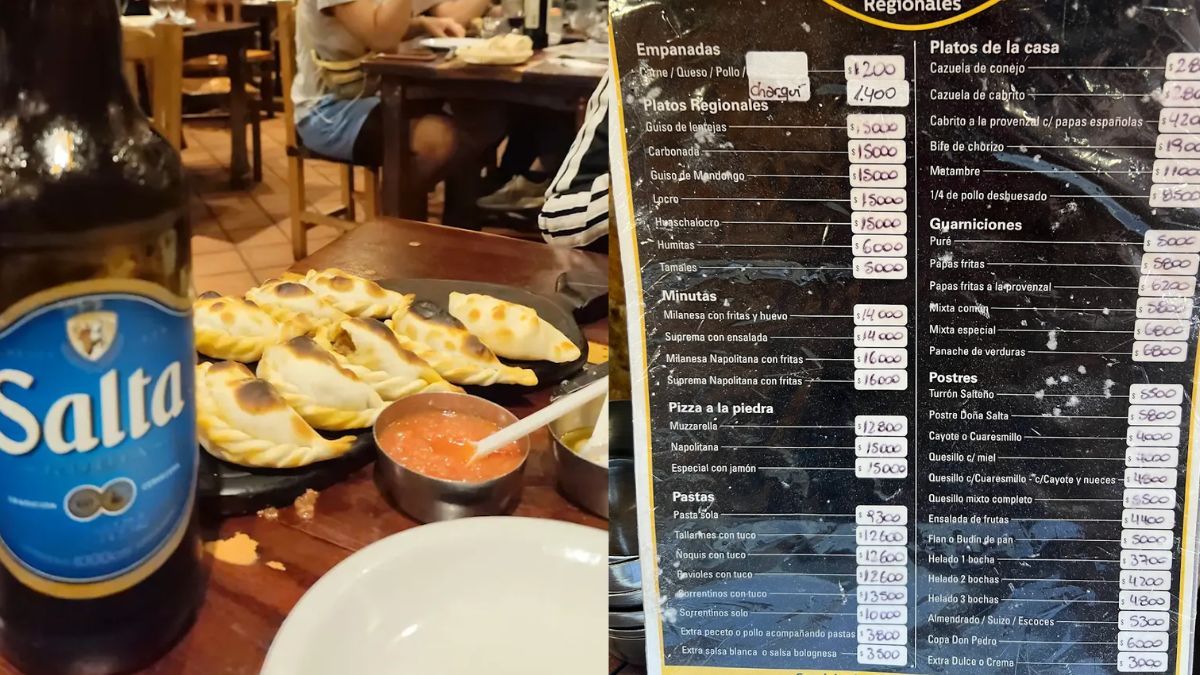 Fue a comer a Doña Salta, pidió 8 empanadas de carne y una cerveza grande: cuánto gastó